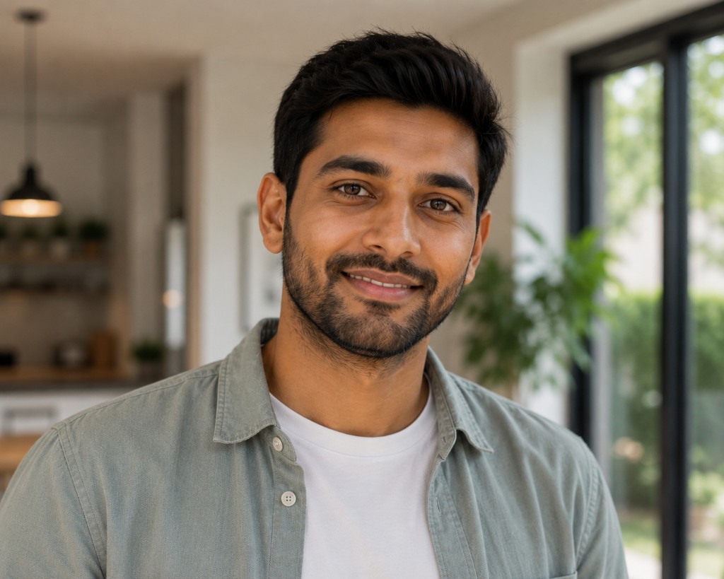 Nikhil after completing his property purchase in Frankfurt